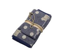 Asciugamano Fazzini Con Ospite In Morbida Spugna Da 500Grammi Pois Blu