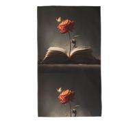 Asciugamano Flower On The Book Picture Asciugamano da Bagno Asciugatura Rapida Bambini Telo Sauna, per Mare, Nuoto, Campeggio, 40x70cm