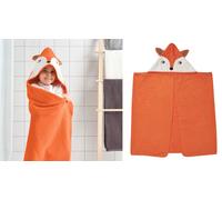 Asciugamano IKEA BRUMMIG con cappuccio, a forma di volpe/arancione, 70x140 cm...