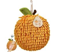 Asciugamano in Ciniglia, Asciugamani da Appendere per Il Bagno, Asciugamani da Cucina con Passanti per Appendere, Asciugamano Peloso Ad Asciugatura Rapida, Yellow, 17x17cm/6.69x6.69in