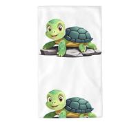 Asciugamano Little Turtle On The Stone Picture Asciugamano Palestra Asciugatura Rapida Bambini Telo da Campeggio, per Camper, Barca A Vela, Picnic, 40x70cm