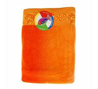 Asciugamano Maxi Telo Mare Extra Spugna Cimata Egiziana Lavorazione Jaquard 90x170cm Vari Colori (Degradè Arancio)