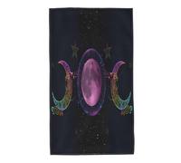 Asciugamano Microfibra The Triple Moon Goddess Wiccan Pentagram Lusso Towel Asciugatura Rapida Coperta da Spiaggia Donna per Donna Palestra Sauna 27.5X16In