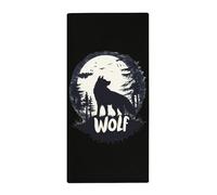 Asciugamano Microfibra Wolf Full Moon Portatile Asciugamano Mare Lusso Telo Mare in Microfibra per Sauna Doccia Yoga 27.5X16In