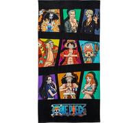 Asciugamano One Piece per bambini - Multicolore - 70x140 cm - Realizzato in 100% cotone da 320 g/m² - Asciugamano piccolo - Stampa cappelli di paglia - Prodotto originale disegnato in Spagna