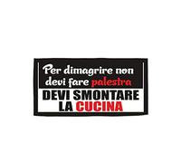Asciugamano Palestra Divertente in Microfibra Slogan Telo Panca Sala Pesi Fitness ad Asciugatura Rapida Sport Antiscivolo 50x100 cm
