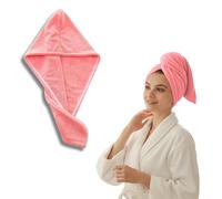 Asciugamano per asciugare i capelli, asciugamano in microfibra, per capelli, cappello per capelli, asciugatura, veloce, leggero, assorbente, morbido, turbante, capelli, anti-crespo, regolabile