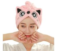 Asciugamano per capelli ad asciugatura rapida,Cartoon Animal Ear Asciugamani in microfibra per asciugare i capelli - Asciugamano per capelli in pile corallo, asciugamano da bagno ispessente ad asciuga