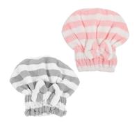 Asciugamano per capelli da 2 pezzi, cuffia per asciugare i capelli ultra