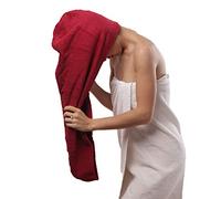 Asciugamano per capelli extra large in cotone a nido d'ape, 76,2 cm di lunghezza, 400 g/m², ultra assorbente, ad asciugatura rapida, turbante per capelli da donna, ideale per capelli lunghi e ricci