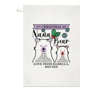 Asciugamano Personalizzato Per Il Primo Natale Come Nana Orso Migliore Nonna