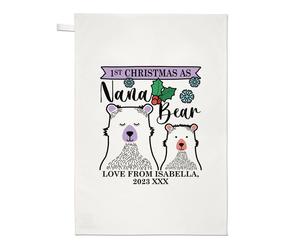 Asciugamano Personalizzato Per Il Primo Natale Come Nana Orso Migliore Nonna