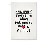 Asciugamano Personalizzato Sei Un Idiota Ma Sei Il Mio Ragazzo Amore Divertente