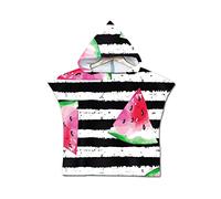 Asciugamano Poncho da Bambino, Odot Cartone Animato Accappatoio Microfibra Asciugatura Rapida per Spiaggia Robe Kids con Cappuccio a Forma (60x80cm,Banda)