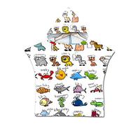 Asciugamano Poncho da Bambino, Odot Cartone Animato Accappatoio Microfibra Asciugatura Rapida per Spiaggia Robe Kids con Cappuccio a Forma (60x80cm,Pesce)