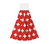 Asciugamano portatile da appendere con bandiera svizzera, asciugamano da cucina super assorbente, asciugamano da cucina per bambini adulti bagno cucina appeso asciugamano