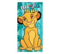 Asciugamano Re Leone 70 x 140 cm per bambini e bambine - Asciugamano Disney Simba morbido e assorbente per bambini, ideale per la spiaggia, la piscina e il nuoto