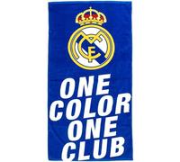 Asciugamano Real Madrid - Asciugamano ufficiale con design esclusivo, scudo e colori del club, ideale per spiaggia, piscina, bagno o sport, accessorio pratico per gli appassionati di calcio