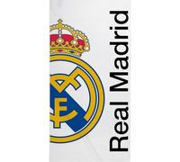 Asciugamano Real Madrid - Asciugamano ufficiale con design esclusivo, scudo e colori del club, ideale per spiaggia, piscina, bagno o sport, accessorio pratico per gli appassionati di calcio