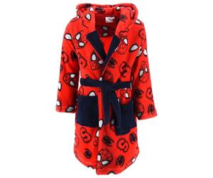 Asciugamano Spiderman con Cappuccio | Bambini | Regali per Bambini | Spiderman | Poncho da Bagno per Bambini | Asciugamano | Accappatoio Morbido (DE/NL/SE/PL, Numerico, 98, Regular, Rosso), Colore