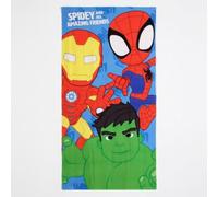Asciugamano Spidey 70 x 140 cm per bambini e bambine - Asciugamano Marvel morbido e assorbente per la spiaggia, la piscina e il nuoto, asciugamano estivo per bambini dai 2 ai 10 anni