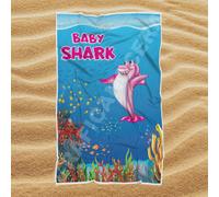 Asciugamano Telo Mare Baby Shark idea regalo per bambina