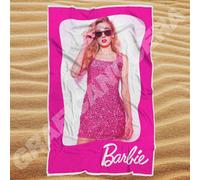 Asciugamano Telo Mare Barbie cornice con Foto Personalizzata idea regalo bambina