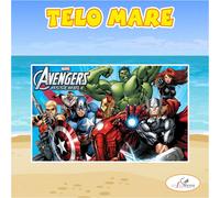 Asciugamano Telo Mare in spugna Avengers idea regalo bambino estate