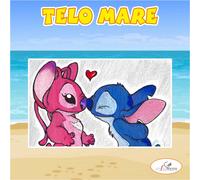 Asciugamano Telo Mare in spugna Stitch e Angel bambino/a regalo estate