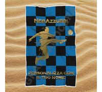 Asciugamano Telo Mare Inter Nerazzurri con Nome Personalizzato idea regalo