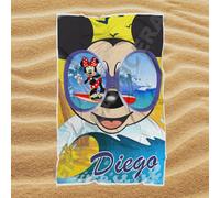 Asciugamano Telo Mare Topolino guarda Minnie personalizzato con nome idea regalo