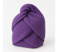 Asciugamano turbante per capelli, asciuga e raccoglie per capelli medio corti (Violetto, Medio)