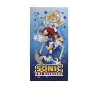 Asciugamano ufficiale Sonic the Hedgehog, per bambini, super morbido, design rimbalzante, perfetto per casa, bagno, spiaggia e piscina, taglia unica, 70 cm x 140 cm, 100% cotone