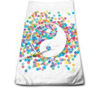 Asciugamano Ying Yang per bagno, casa, cucina, strofinacci, design a colori arcobaleno sul segno Ying Yang a tema, asciugamano per cucinare e cuocere al forno, asciugamano per cucinare e cuocere al fo