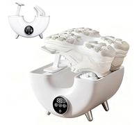 Asciugascarpe elettrico deodorante per calzature con scatola di raccolta dell'acqua, 3 modalità, controllo della temperatura 40-65 °C per cappelli, calze, guanti