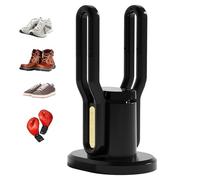 Asciugascarpe elettrico portatile, asciugascarpe con timer, touch screen, riscaldamento a 360°, 3 modalità di asciugatura, supporto rimovibile, scaldascarpe da calcio per scarpe(Black)