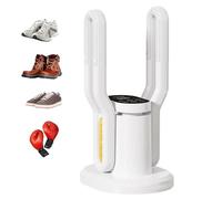 Asciugascarpe elettrico portatile, asciugascarpe con timer, touch screen, riscaldamento a 360°, 3 modalità di asciugatura, supporto rimovibile, scaldascarpe da calcio per scarpe(White)