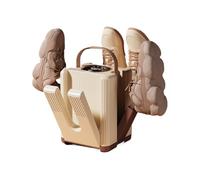 Asciugascarpe Per Sneakers - Asciugatore Con 6 Porte Di Asciugatura | Riscaldatore Per Stivali Elettrico Pieghevole Con Timer | Per Uso In Viaggio E Interno Esterno Per Escursionisti Campeggiatori Lav