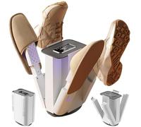 Asciugascarpe Portatile, Asciugaboot Silenzioso Con 4 Bracci Pieghevoli, Timer 1/3/6 H, 2 Livelli Di Velocità, Asciugatura Rapida, Scaldastivali Da Calcio Elettrico Per Scarpe, Guanti, Cappelli white