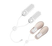 Asciugascarpe portatile con timer, USB, 35 dB silenzioso | Impostazioni timer 3/6/9 ore, calore sicuro 50-65 °C, uccide gli odori, ideale per scarpe da ginnastica, scarpe in pelle