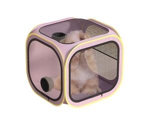 Asciugatoio per Gatti Gabbia Asciugacani Pieghevole Portatile | Box Soffiatore per Cani per Toelettatura in Negozio Bagno Doccia Esterno Stanza Cucciolo
