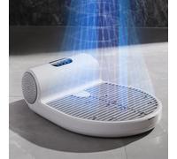 Asciugatore corpo dopo la doccia, asciuga piedi con pannello di controllo a LED, asciugatrice con pannello touch, 2 velocità freddo/caldo, impermeabile (51,5 * 42 * 16,5 cm)(Without scale)