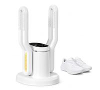 Asciugatore Elettrico per Scarpe, Circolazione d'Aria Calda a 360° | Calzature per piedi umidi, timer e controlli touch screen, design pieghevole retractable, per stivali e scarpe sportive