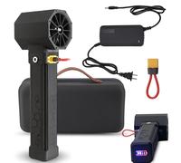 Asciugatore per auto Jetdryshop, Jetdry V2, spinta fino a 1,6 kg, potenza massima 750 W e soffiatore per foglie elettrico a batteria da 64 mm, per la cura del prato del patio e l'asciugatura (Black)