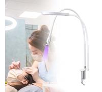 Asciugatore Per Manicure A Led Con Collo D'Oca Regolabile A 360° E Morsetto, Per Gel Uv E Polimerizzazione Ultravioletta, Regolazione Della Dimensione Dello Spot, Tre Modalità Di Temp,White