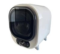 Asciugatrice a condensazione portatile, asciugatrice compatta da 5 kg con funzione di centrifuga, design ventilato a risparmio energetico for piccoli spazi(White)