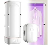 Asciugatrice a vapore pieghevole, 900 W, portatile, 2 in 1, automatica, con telecomando a mani libere, per viaggi e piccoli spazi