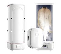 Asciugatrice a vapore pieghevole di 900 w, portatile, automatica, ferro 2 in 1, mani di comando a distanza libere, ideale per viaggiare e spazi limitati.