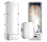 Asciugatrice a vapore pieghevole di 900 w, portatile, automatica, ferro 2 in 1, mani di comando a distanza libere, ideale per viaggiare e spazi limitati.
