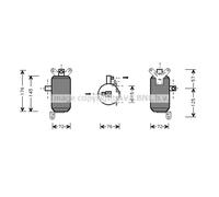 AVA QUALITY COOLING JRD021 Essiccatore, Climatizzatore per JAGUAR